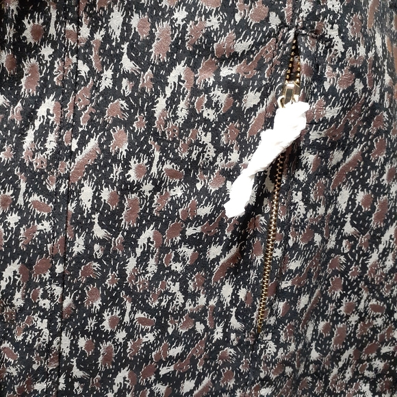 Jessica London Rose Gold Leopard Leather Jacket 16W NWT - Picture 3 of 10